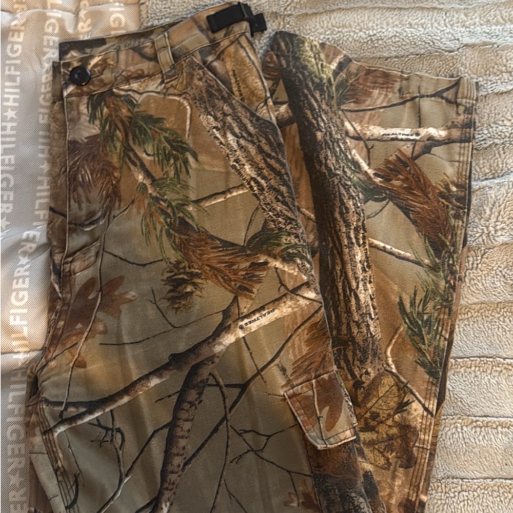 Realtree Camo Straight Leg Pants in Brown and Green